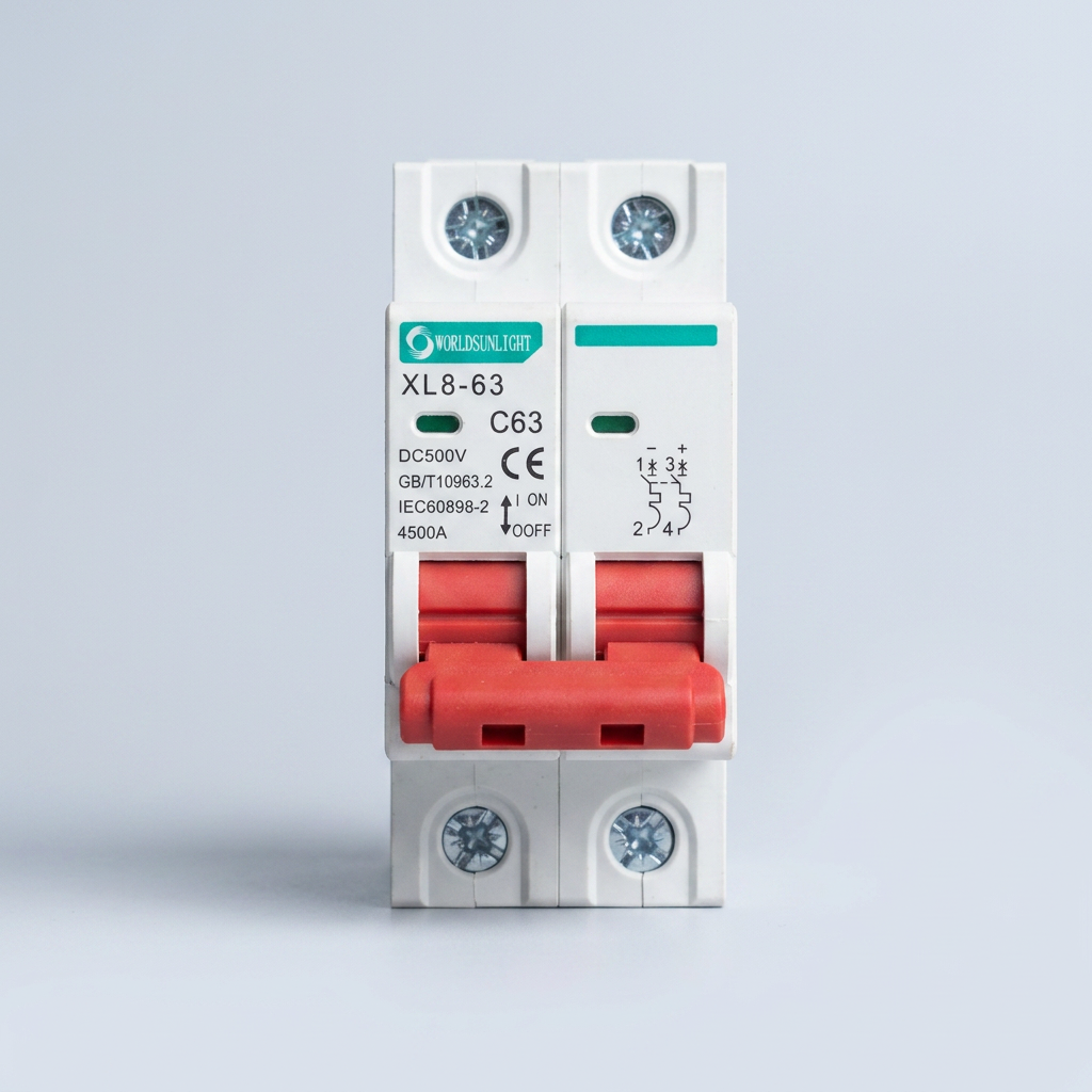 2-pole DC circuit breaker rated DC500V for solar installations
